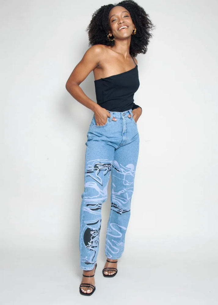 
                  
                    Moss Movement Jeans in Blue Denim
                  
                