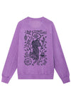 NEPALI LEOPARD - Organic Cotton Back Print Sweat Lilac