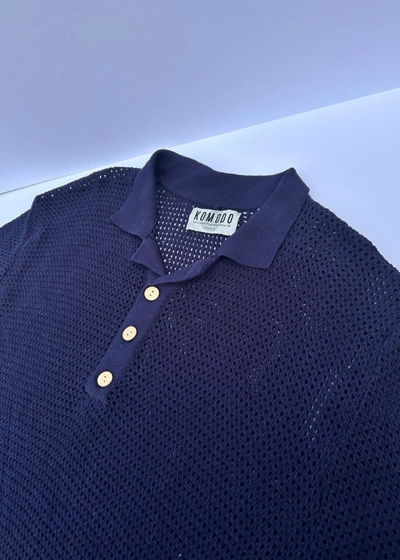 OLIVER - Organic Cotton Polo Top Dark Navy