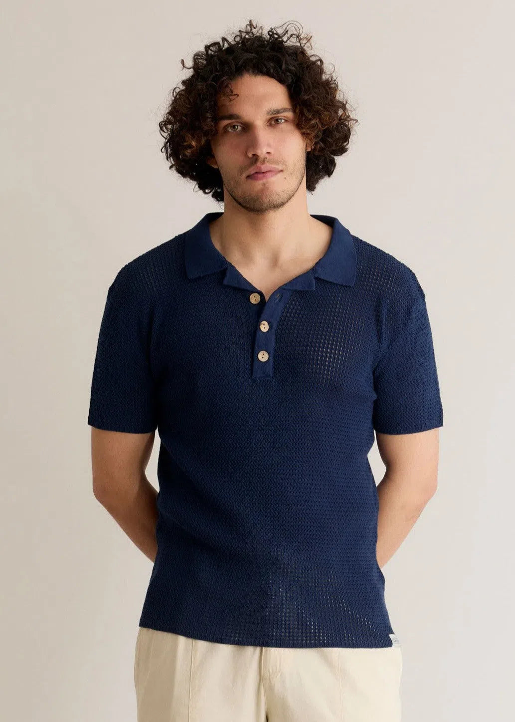 OLIVER - Organic Cotton Polo Top Dark Navy