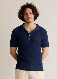  OLIVER - Organic Cotton Polo Top Dark Navy