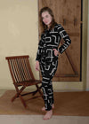 Organic Cotton & Linen Black & White Galaxy Jumpsuit