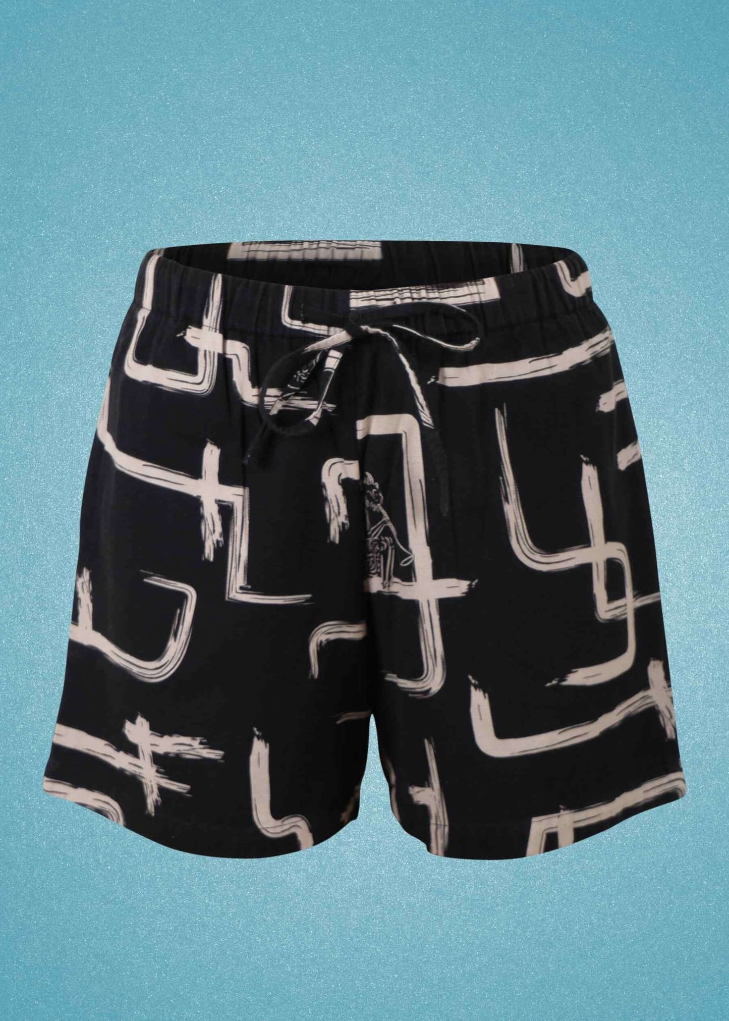 Organic Cotton & Linen Black & White Shorts