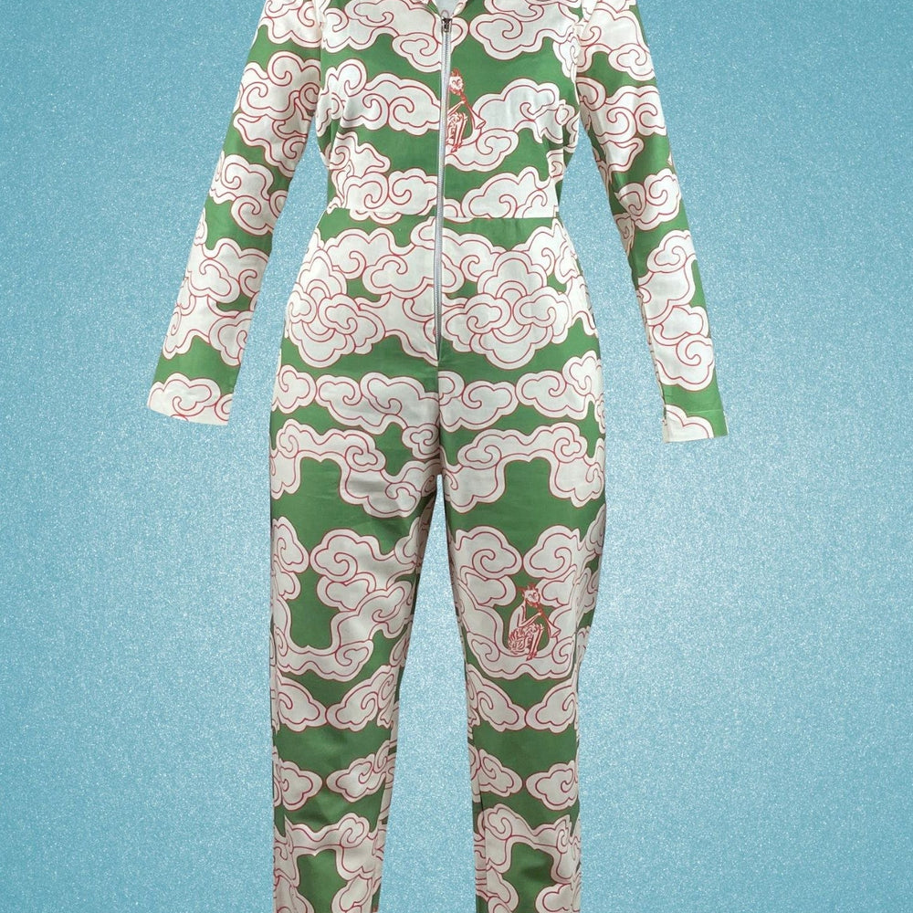 
                  
                    Organic Cotton & Linen Green Clouds Jumpsuit
                  
                