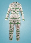 Organic Cotton & Linen Green Clouds Jumpsuit