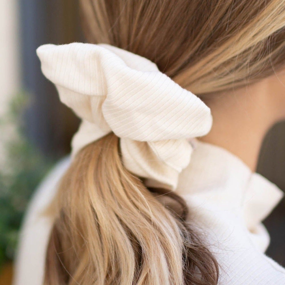 Organic Cotton Ribbed Scrunchie