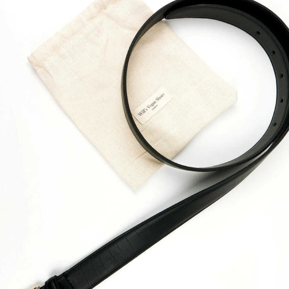 Men's Luxe 3cm Belt - Black