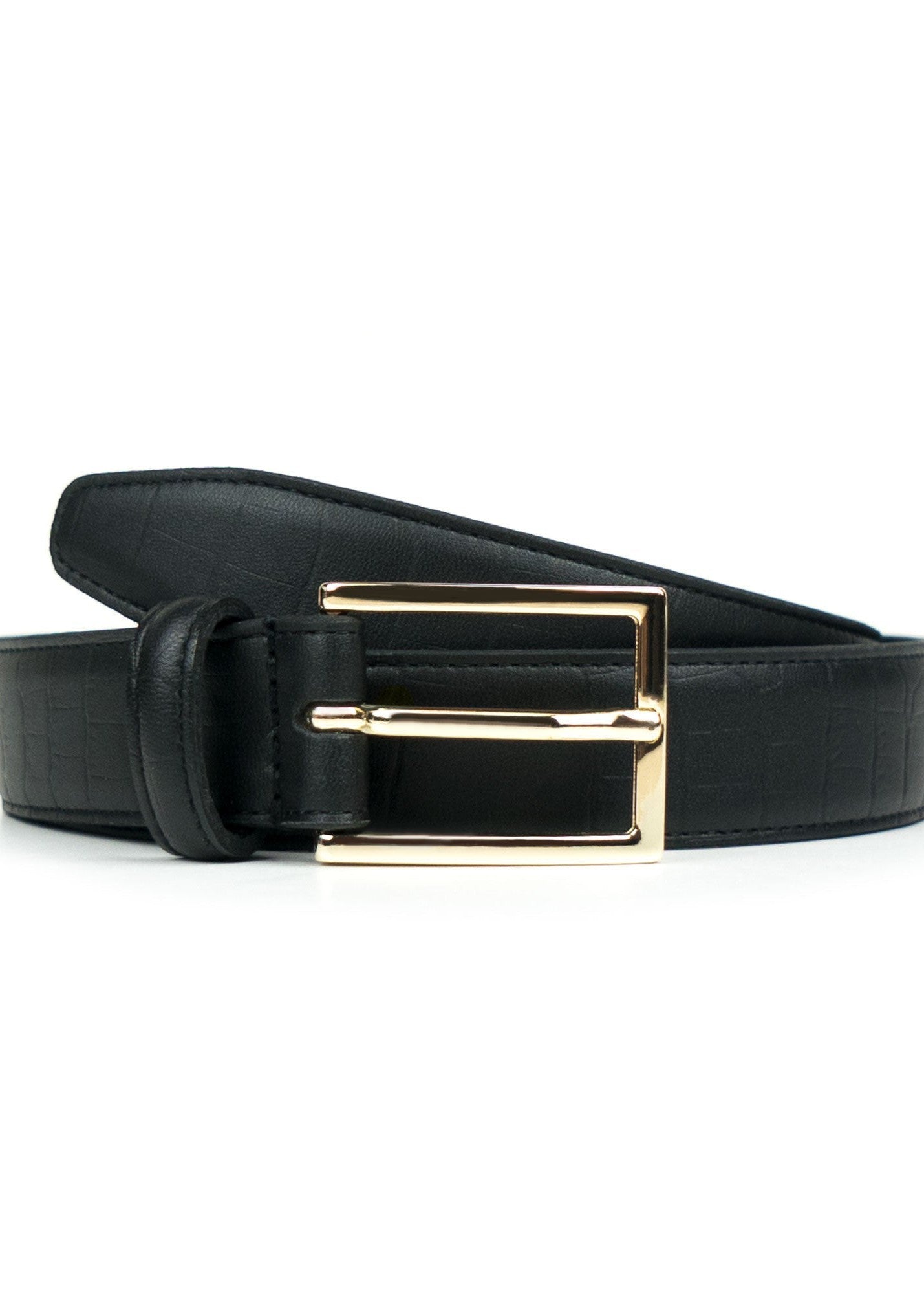 Men's Luxe 3cm Belt - Black