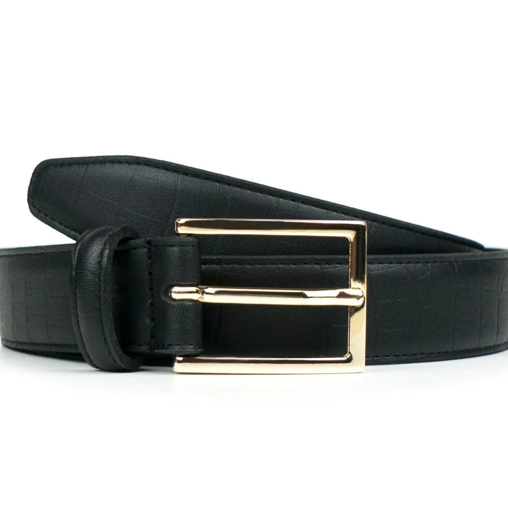 Men's Luxe 3cm Belt - Black