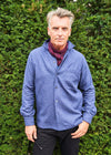 Recycled Cross Weave Spitalfields Blue Overshirt