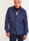 Recycled Cross Weave Spitalfields Blue Overshirt