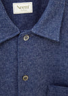 Recycled Cross Weave Spitalfields Blue Overshirt