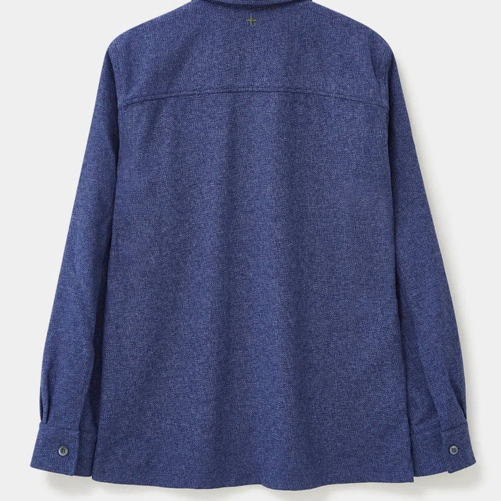 
                  
                    Recycled Cross Weave Spitalfields Blue Overshirt
                  
                