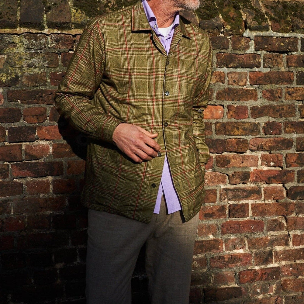 
                  
                    Recycled Flannel British Green Check Shirt Jacket
                  
                