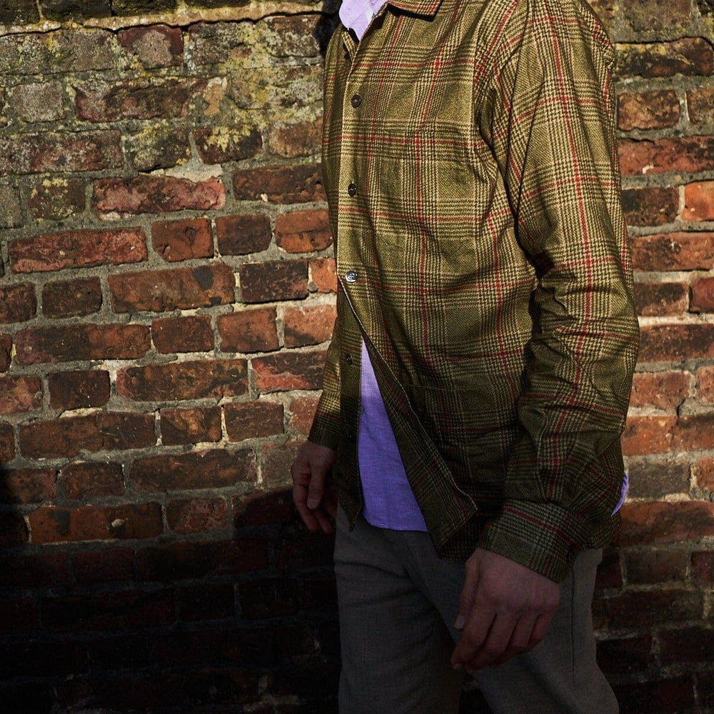 
                  
                    Recycled Flannel British Green Check Shirt Jacket
                  
                