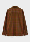 Recycled Flannel Chocolate Check Spitalfields Overshirt