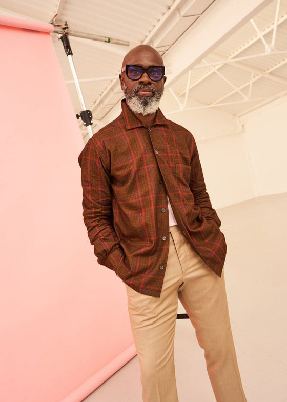 Recycled Flannel Chocolate Check Spitalfields Overshirt