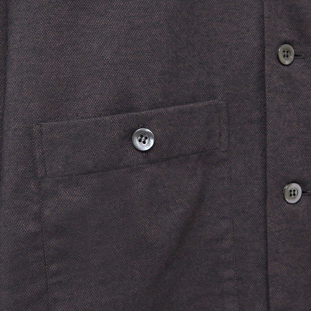 
                  
                    Recycled Italian Chocolate Flannel Double Pocket Overshirt
                  
                