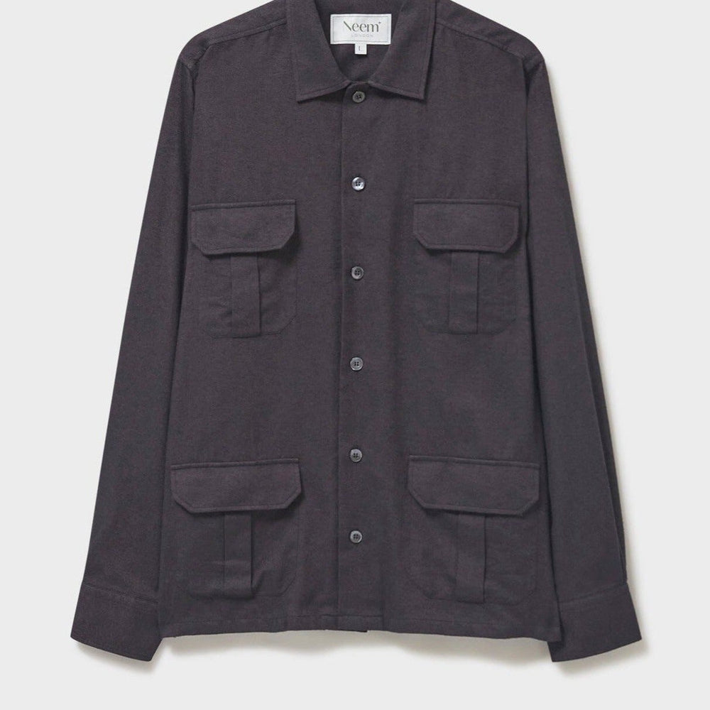 
                  
                    Recycled Italian Chocolate Flannel Overshirt
                  
                