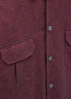 Recycled Italian Flannel Deep Red Over-Shirt