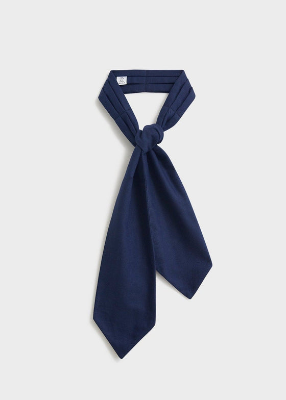 Recycled Italian Flannel Navy Modern Cravat