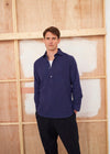 Recycled Italian Flannel Navy Popover Shirt