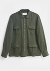 Recycled Italian Flannel Neem Green OverShirt