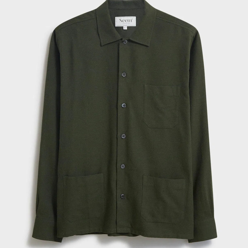 
                  
                    Recycled Italian Green Flannel Shirt Jacket
                  
                