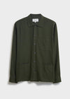 Recycled Italian Green Flannel Shirt Jacket