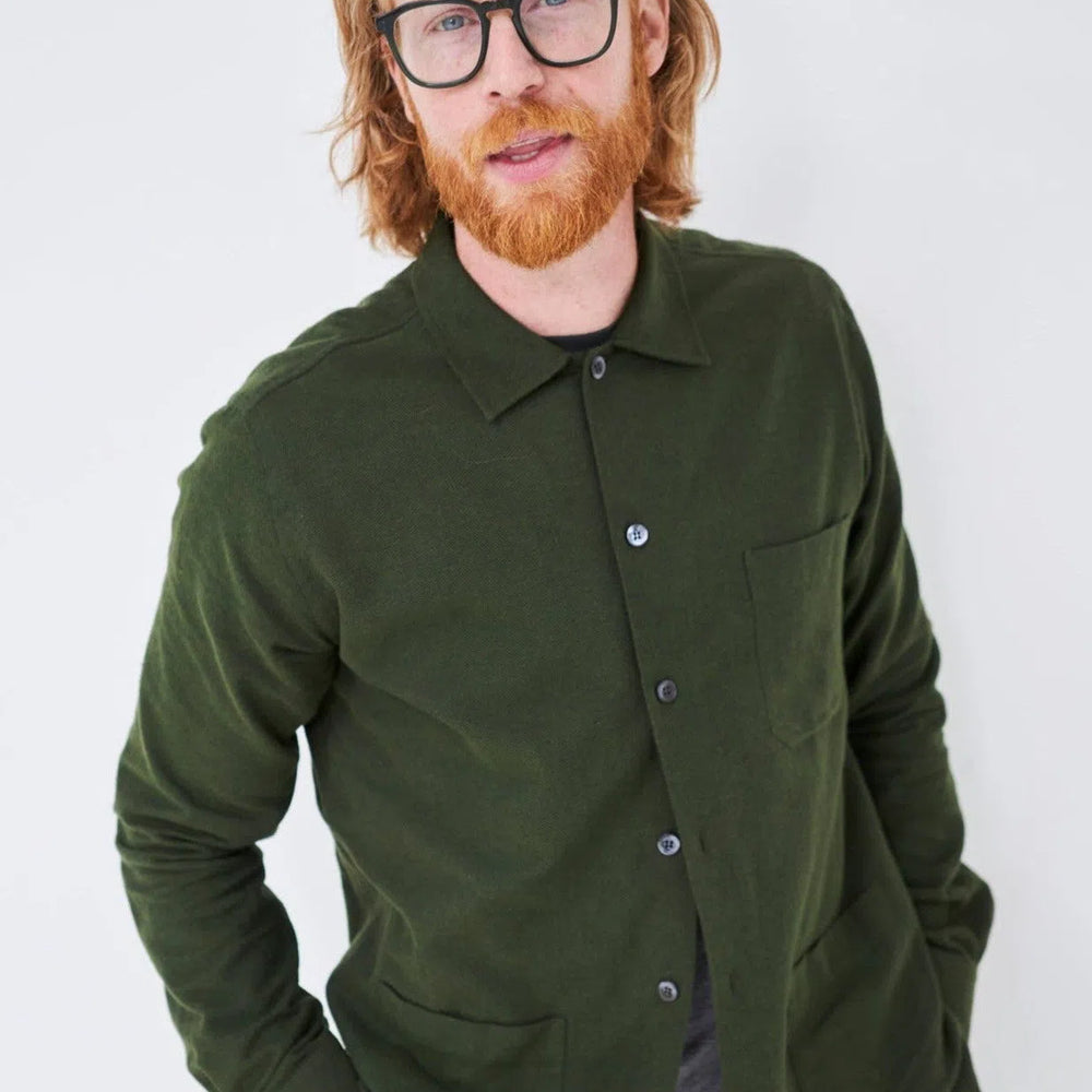 
                  
                    Recycled Italian Green Flannel Shirt Jacket
                  
                