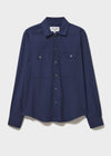 Recycled Italian Navy Flannel Double Pocket Shirt