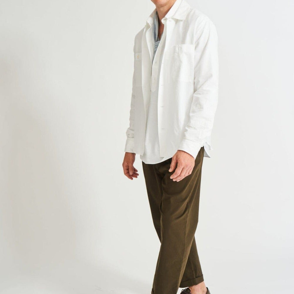 
                  
                    Recycled Italian Rigenerato White Double Pocket Shirt
                  
                