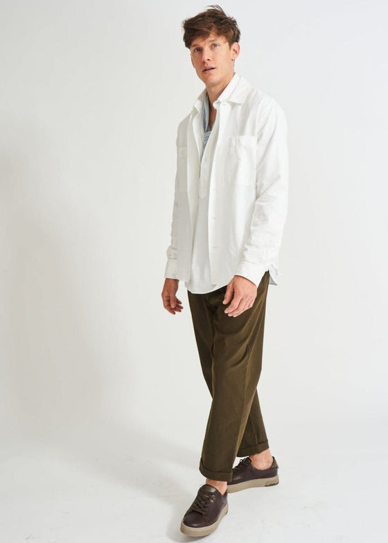 Recycled Italian Rigenerato White Double Pocket Shirt