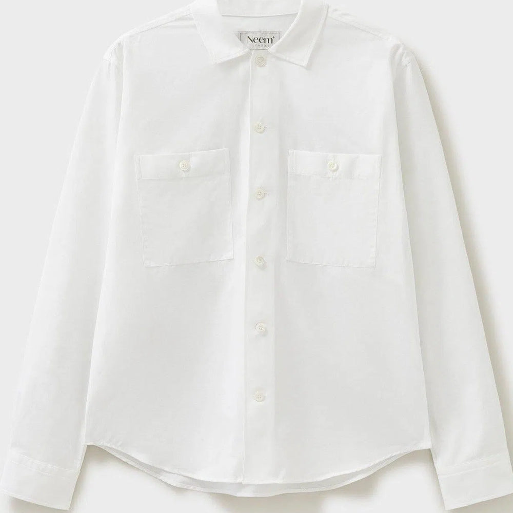 Recycled Italian Rigenerato White Double Pocket Shirt