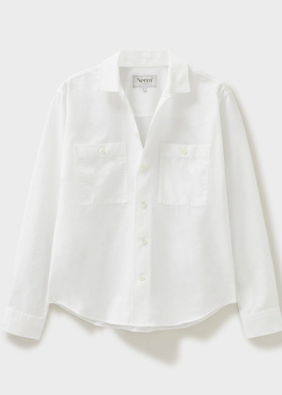 Recycled Italian Rigenerato White Double Pocket Shirt