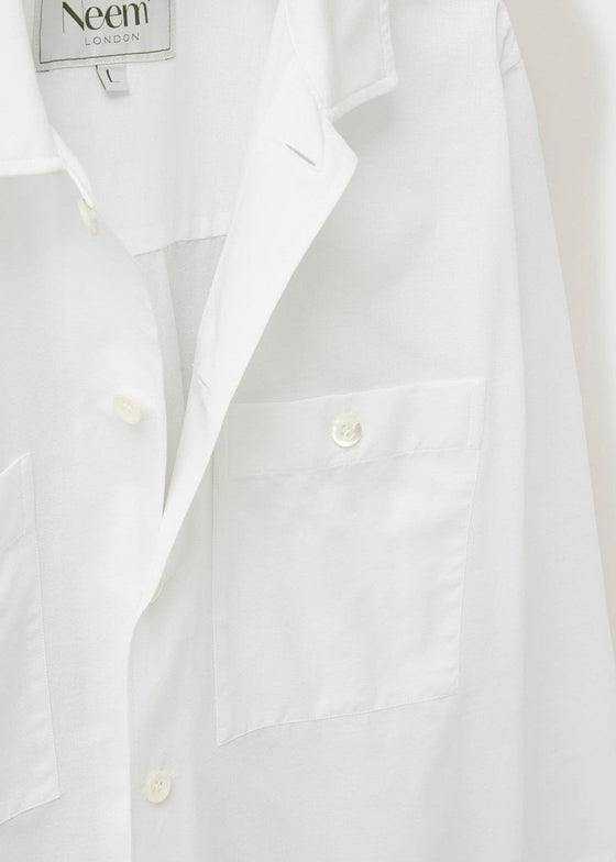 Recycled Italian Rigenerato White Double Pocket Shirt