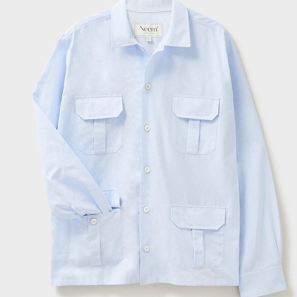 
                  
                    Recycled Italian Sky Fil-a-Fil Overshirt
                  
                