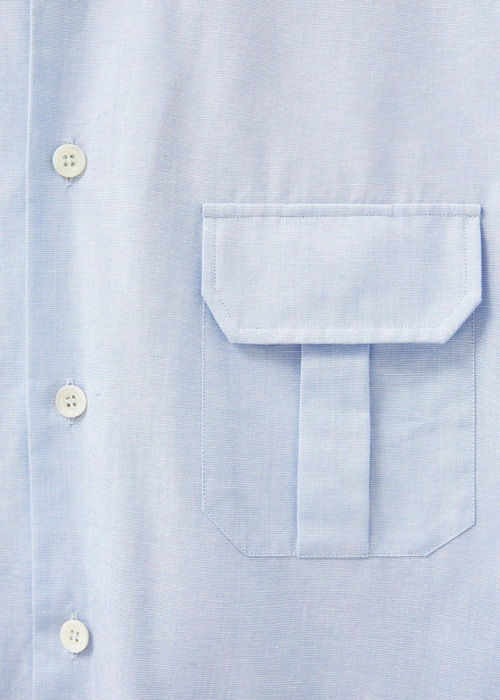 Recycled Italian Sky Fil-a-Fil Overshirt