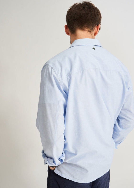 Recycled Italian Sky Fil-a-Fil Overshirt