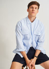 Recycled Italian Sky Fil-a-Fil Overshirt