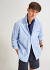 Recycled Italian Sky Slub Shirt Jacket