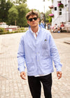 Recycled Italian Sky Slub Shirt Jacket