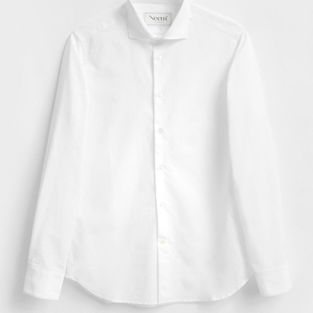 Recycled Italian White Cut Away Shirt