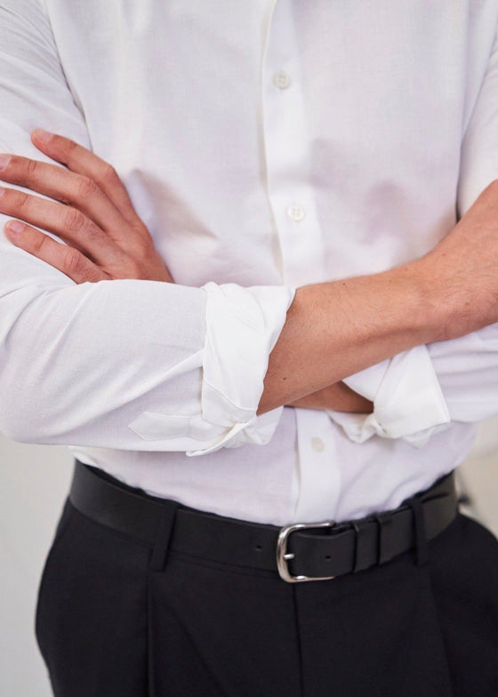 Recycled Italian White Cut Away Shirt