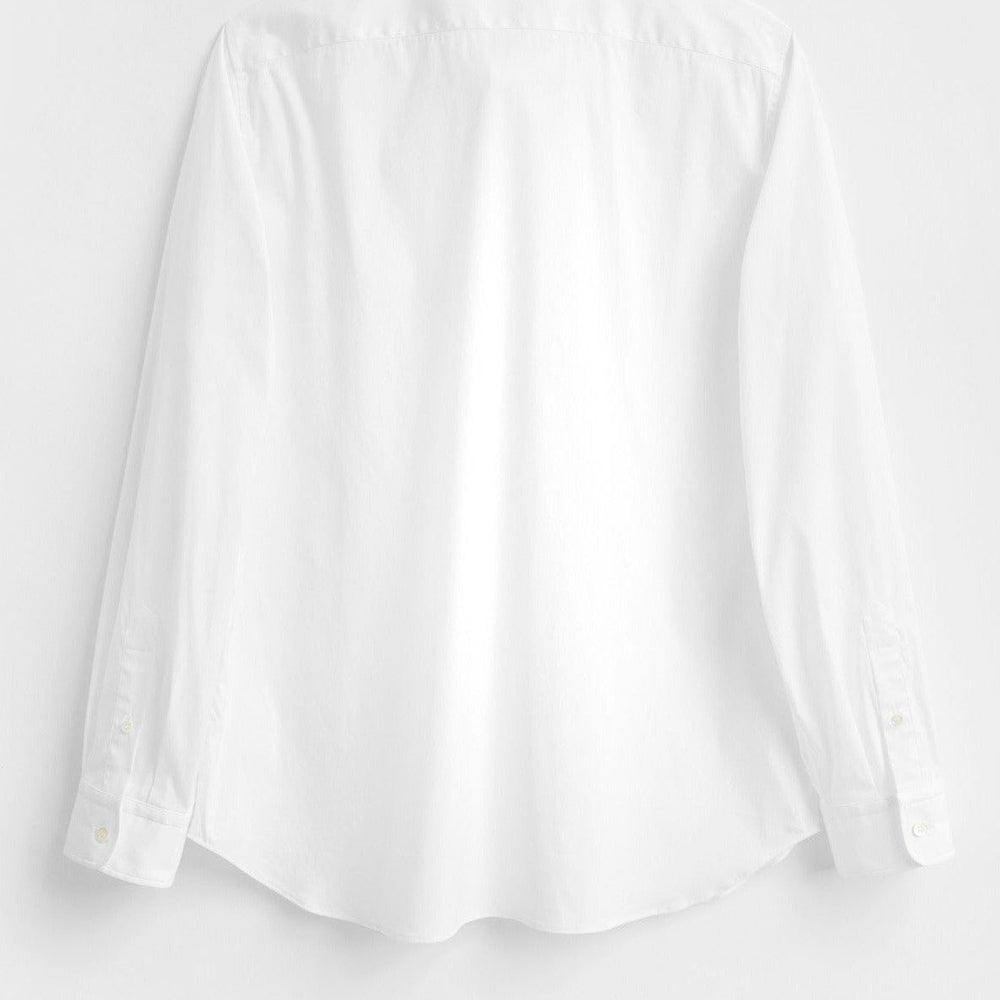 
                  
                    Recycled Italian White Oxford Modern Button-down Popover Shirt
                  
                