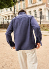 Recycled Piccadilly Cross Weave Blue Overshirt