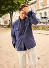 Recycled Piccadilly Cross Weave Blue Overshirt