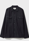 Regenerative Cotton Flannel Black Piccadilly Overshirt