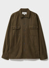 Regenerative Cotton Flannel Dorset Moss Piccadilly Overshirt