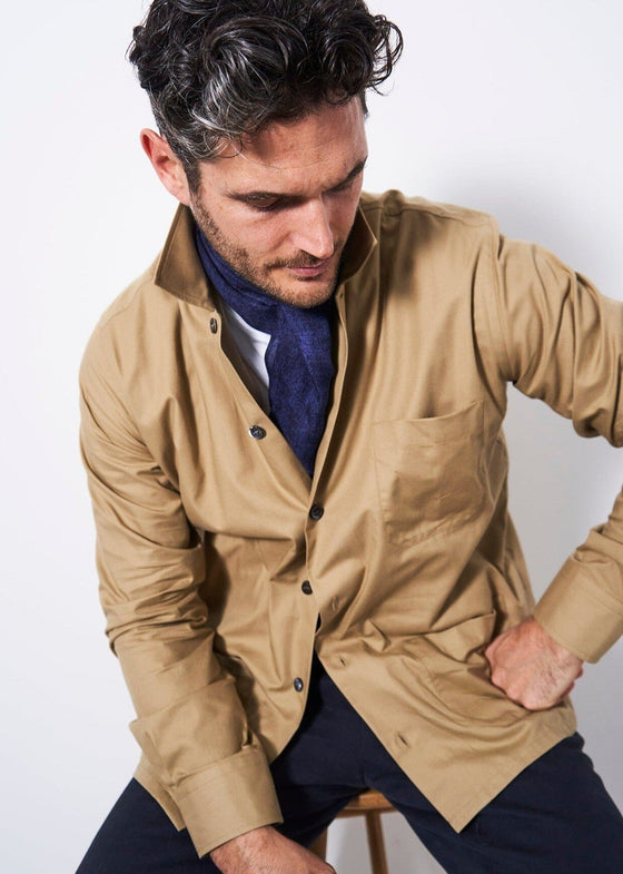 Regenerative Cotton Khaki Shirt Jacket